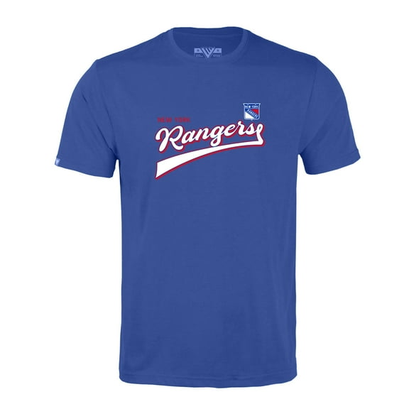 Men's Levelwear Blue New York Rangers Richmond Retro Script T-Shirt