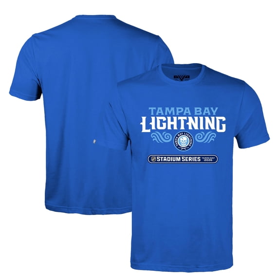 Men's Levelwear Blue Tampa Bay Lightning 2026 NHL Stadium Series Richmond Stacked T-Shirt