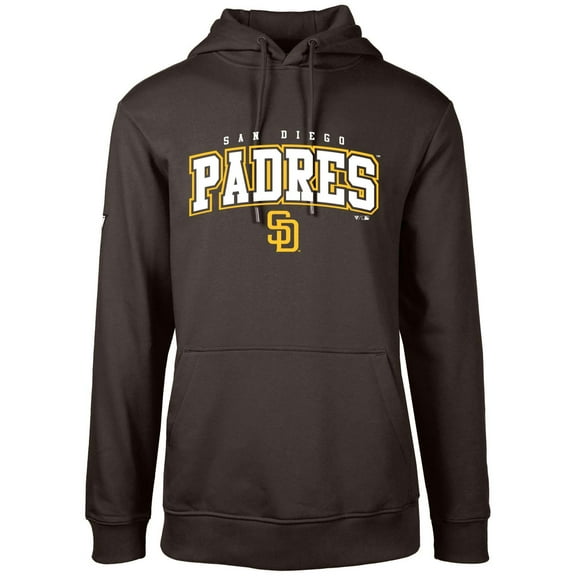 Men's Levelwear Brown San Diego Padres Podium Team Arch Pullover Hoodie