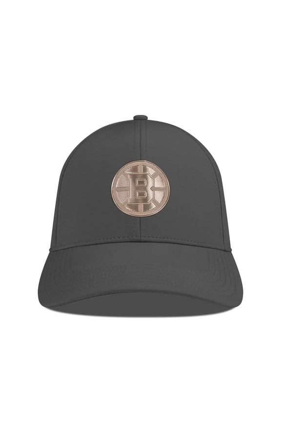Men's Levelwear Charcoal Boston Bruins Ascend Copper Insignia Vented Adjustable Hat