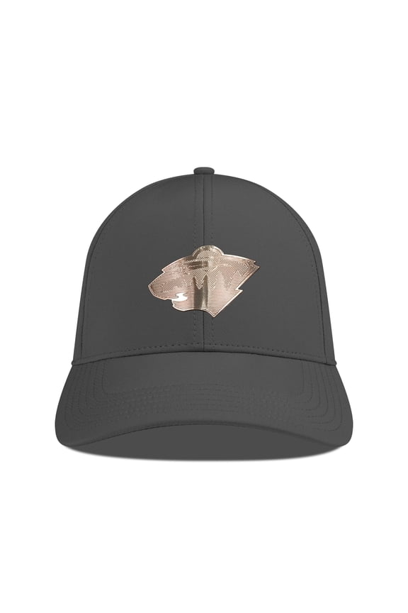 Men's Levelwear Charcoal Minnesota Wild Ascend Copper Insignia Vented Adjustable Hat