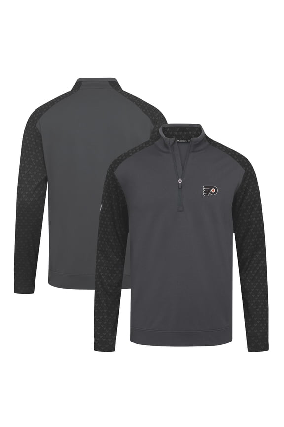 Men's Levelwear Charcoal Philadelphia Flyers Aztec Insignia Core Quarter-Zip Pullover Top