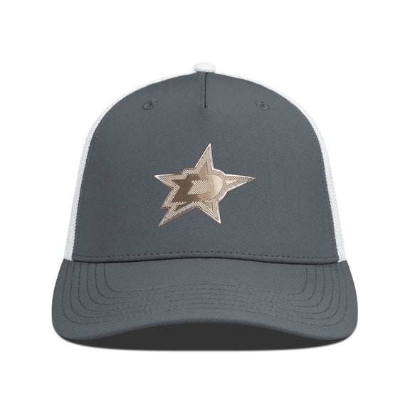 Men's Levelwear Charcoal/White Dallas Stars Signal Copper Insignia Trucker Adjustable Hat