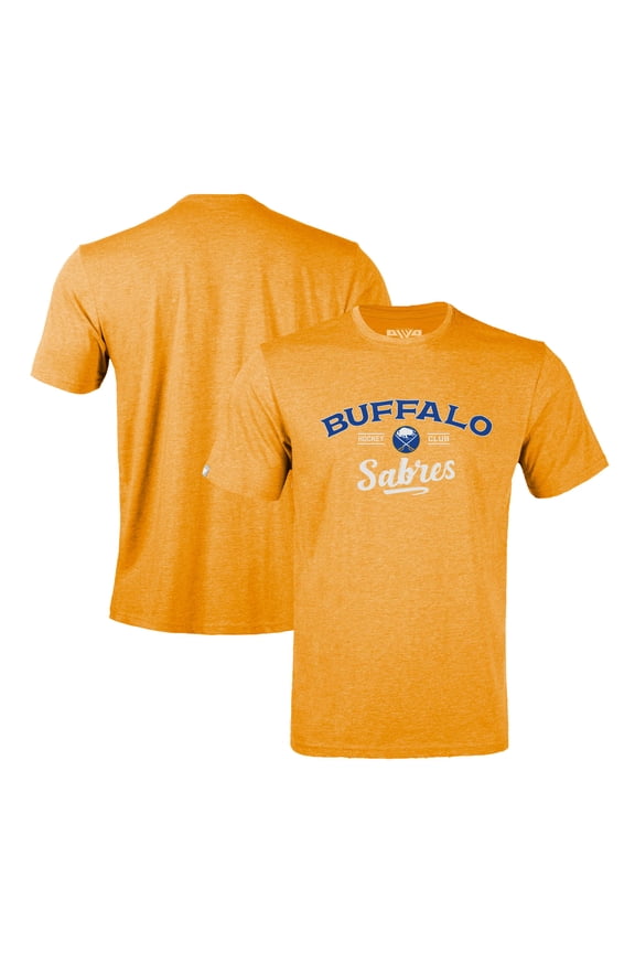 Men's Levelwear Gold Buffalo Sabres Richmond Ice Wall T-Shirt