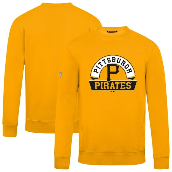 Men's Levelwear Gold Pittsburgh Pirates Zane Banner Arch Sweatshirt