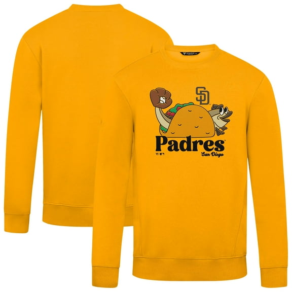 Men's-Levelwear  Gold San Diego Padres Zane Ballpark Food Pullover Sweatshirt