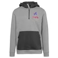 thumbnail image 1 of Men's Levelwear Gray Atlanta Braves City Connect Chicane Baseline Quarter-Zip Hoodie, 1 of 1