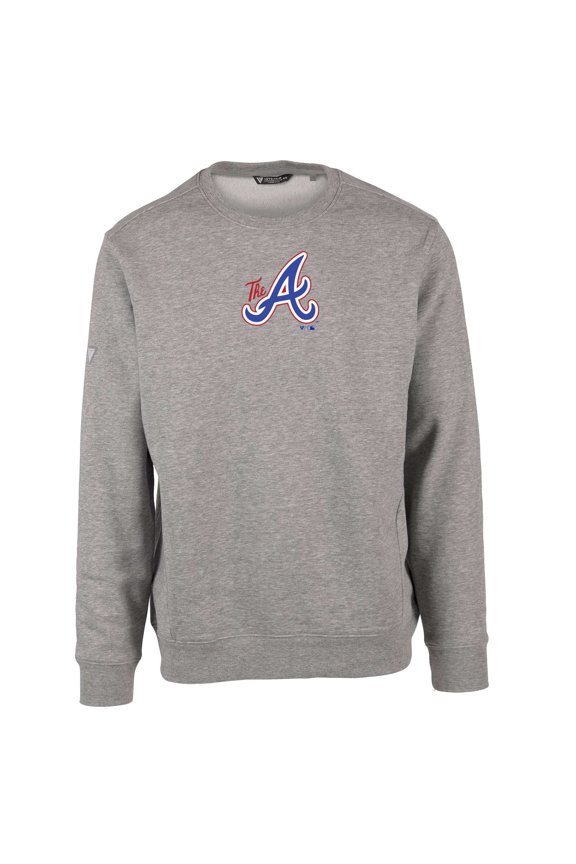 Men's Levelwear Gray Atlanta Braves City Connect Zane Core Logo Pullover Sweatshirt
