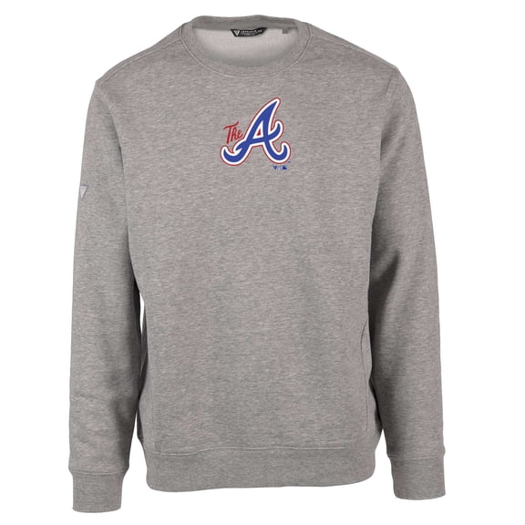 Men's Levelwear Gray Atlanta Braves City Connect Zane Core Logo Pullover Sweatshirt