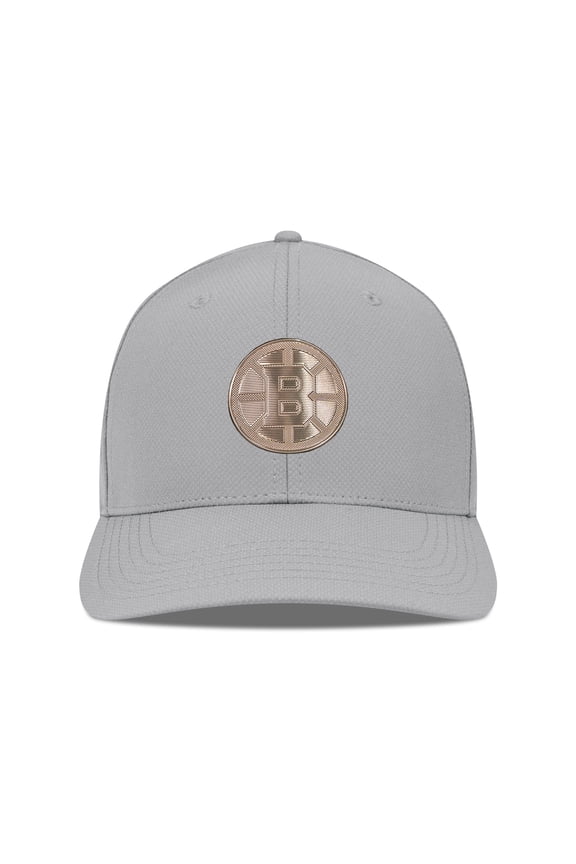Men's Levelwear Gray Boston Bruins Rise Copper Insignia Flex Hat