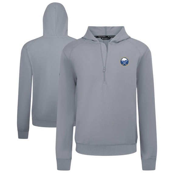 Men's Levelwear Gray Buffalo Sabres Technic Quarter-Zip Pullover Hoodie