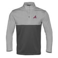 thumbnail image 1 of Men's Levelwear  Gray/Charcoal Atlanta Braves Pursue Insignia 2.0 Quarter-Zip Pullover Top, 1 of 1