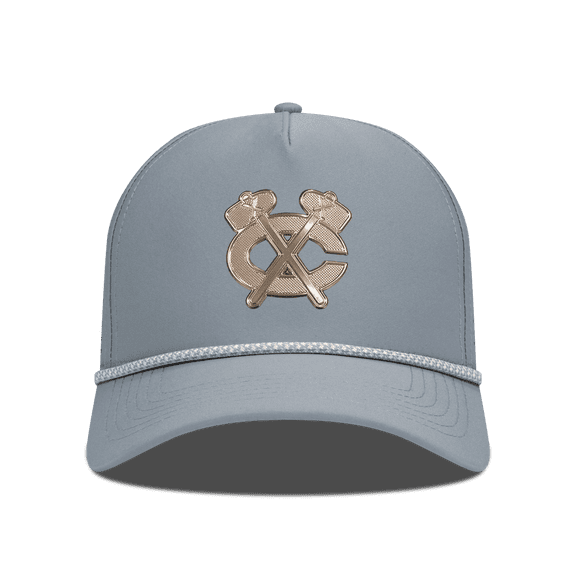 Men's Levelwear Gray Chicago Blackhawks Gordon Copper Insignia Vented Adjustable Hat