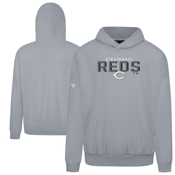 Men's Levelwear Gray Cincinnati Reds Contact Carve Hoodie