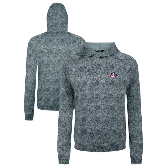 Men's Levelwear Gray Columbus Blue Jackets Albatross Raglan Pullover Hoodie