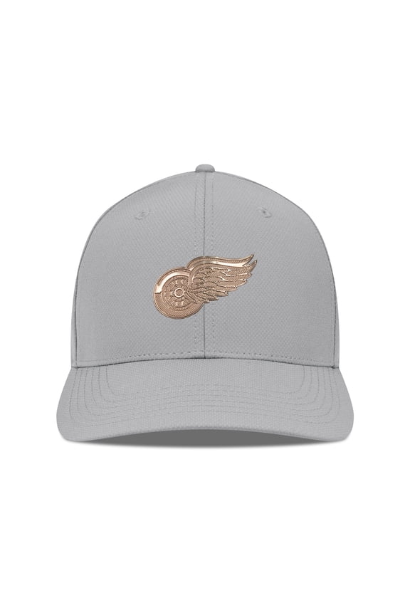 Men's Levelwear Gray Detroit Red Wings Rise Copper Insignia Flex Hat