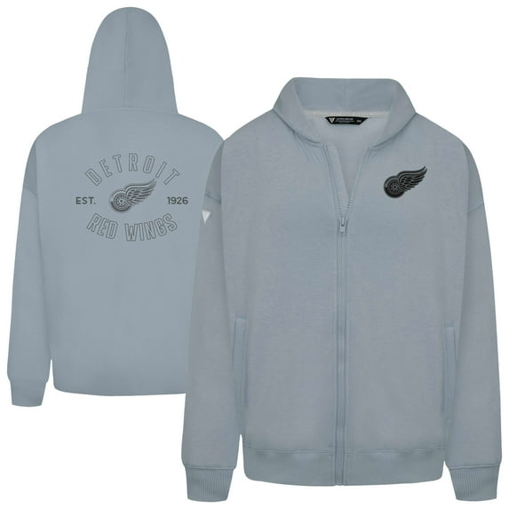 Men's Levelwear Gray Detroit Red Wings Uphill Abyssal Full-Zip Hoodie