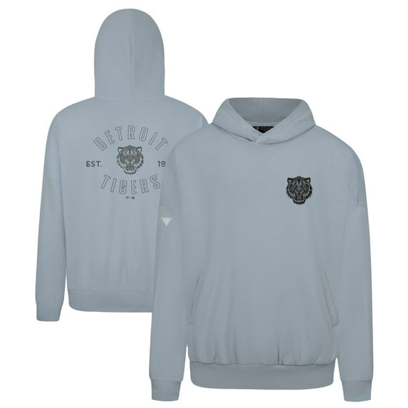 Men's Levelwear Gray Detroit Tigers Contact Nightfall Pullover Hoodie