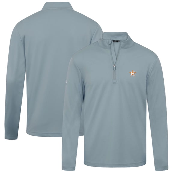 Men's Levelwear Gray Houston Astros Heron Insignia 2.0 Quarter-Zip Jacket