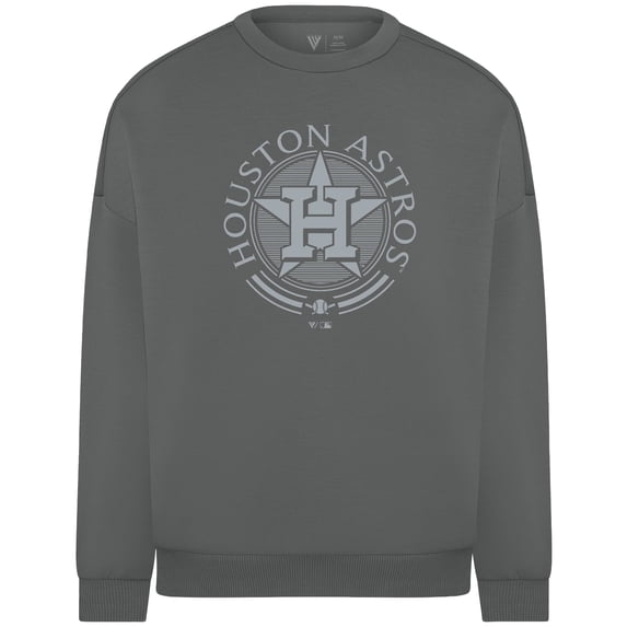 Men's Levelwear Gray Houston Astros Luxe Signature Tri-Blend Grain Sweatshirt