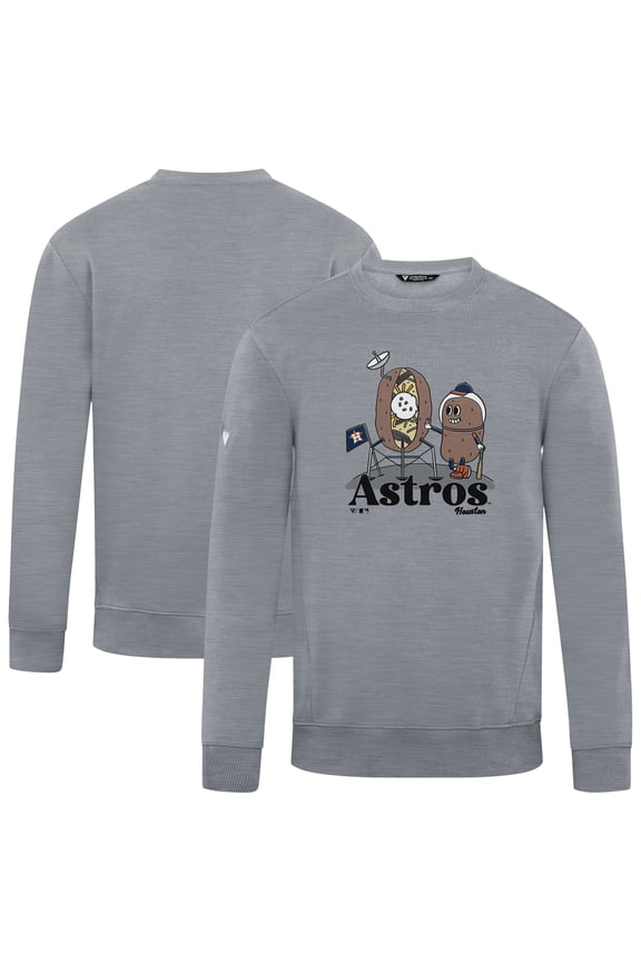 Men's-Levelwear  Gray Houston Astros Zane Ballpark Food Pullover Sweatshirt