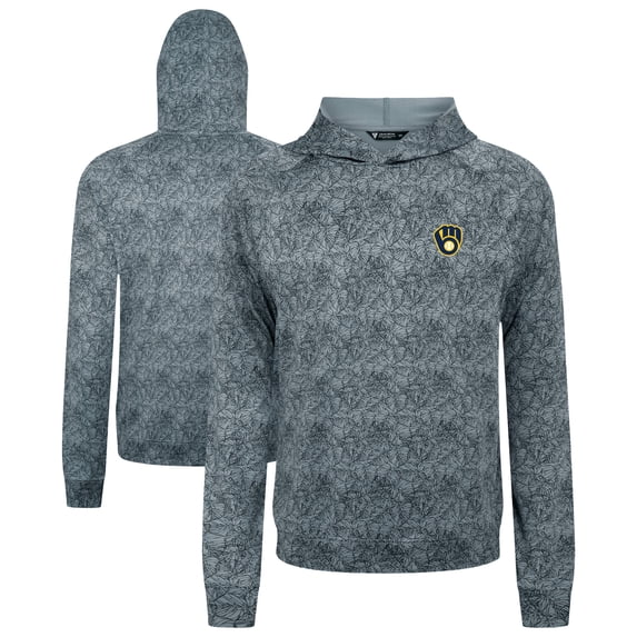 Men's Levelwear Gray Milwaukee Brewers Albatross Raglan Hoodie