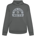 thumbnail image 1 of Men's Levelwear Gray New York Mets Luxe Signature Banner Arch Tri-Blend Hoodie, 1 of 1