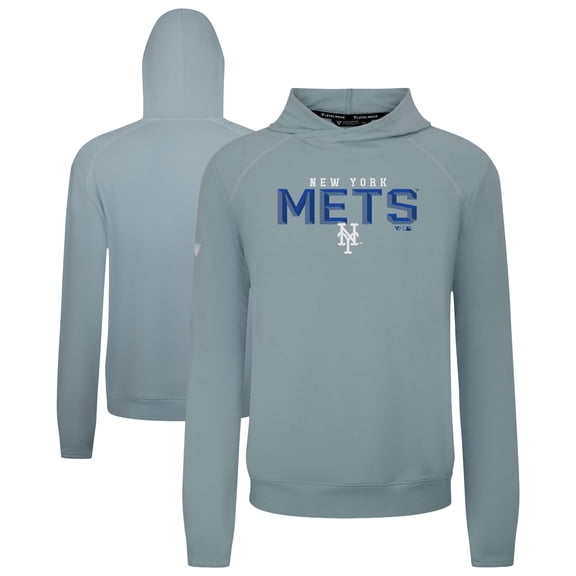 Men's Levelwear Gray New York Mets Mandate Carve Tri-Blend Hoodie