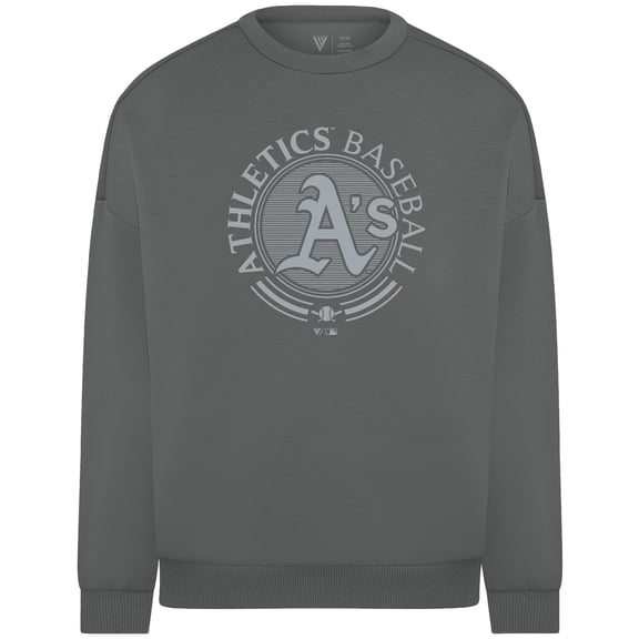 Men's Levelwear Gray Oakland Athletics Luxe Signature Tri-Blend Grain Sweatshirt