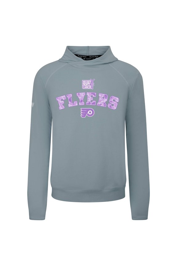 Men's Levelwear Gray Philadelphia Flyers Hockey Fights Cancer Mandate Tri-Blend Hoodie