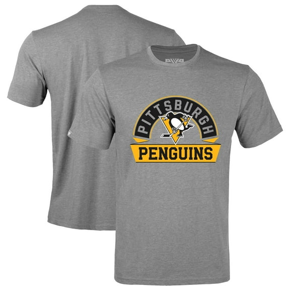 Men's Levelwear Gray Pittsburgh Penguins Richmond Banner Arch T-Shirt