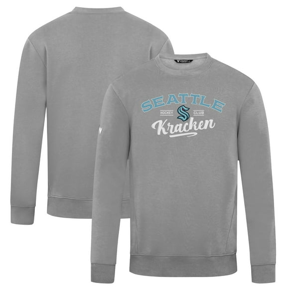 Men's Levelwear Gray Seattle Kraken Zane Ice Wall Pullover Sweatshirt