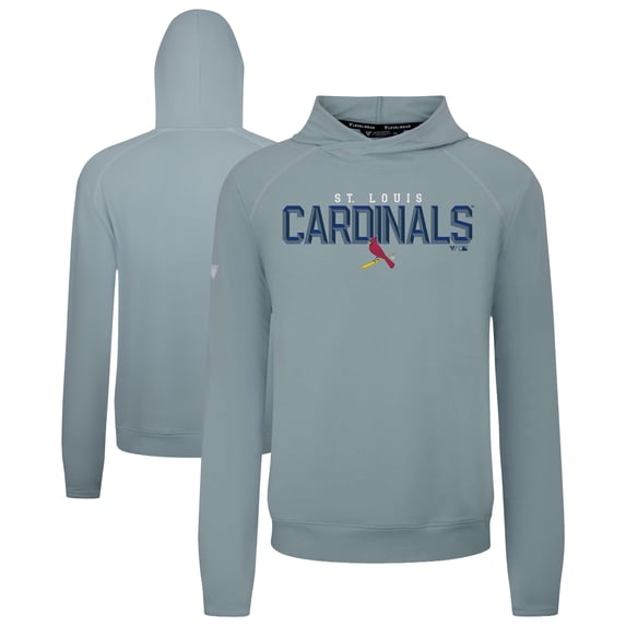 Men's Levelwear Gray St. Louis Cardinals Mandate Carve Tri-Blend Hoodie