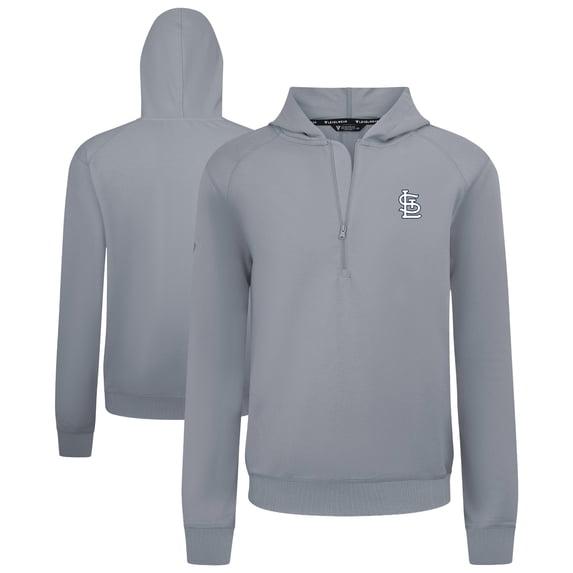 Men's Levelwear Gray St. Louis Cardinals Technic Insignia Quarter-Zip Hoodie