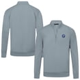 thumbnail image 1 of Men's Levelwear Gray Tampa Bay Lightning Upright Tri-Blend Quarter-Zip Pullover, 1 of 3