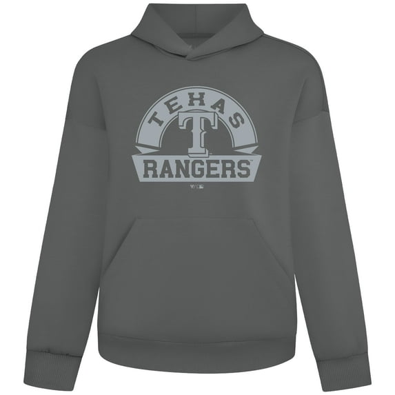 Men's Levelwear Gray Texas Rangers Luxe Signature Banner Arch Tri-Blend Hoodie