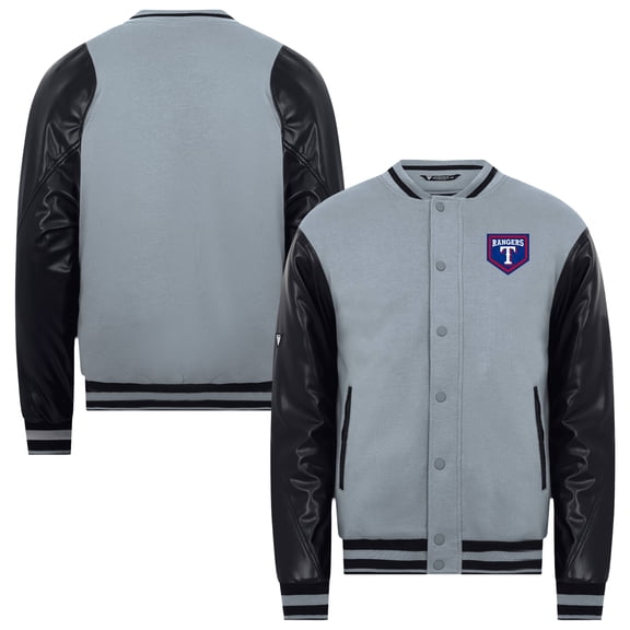 Men's Levelwear Gray Texas Rangers Varsity Paragon Jacket