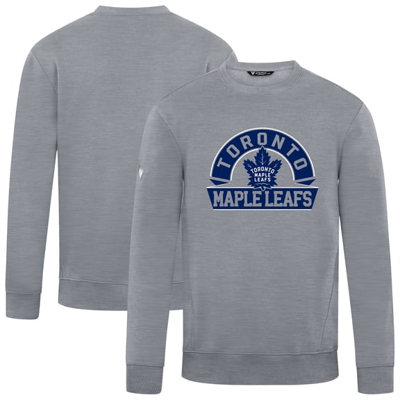 Men's Levelwear Gray Toronto Maple Leafs Zane Banner Arch Pullover Sweatshirt