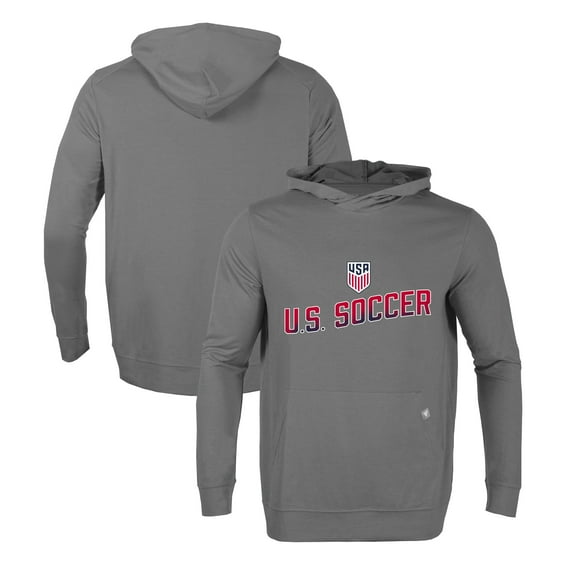 Men's Levelwear Gray USMNT Relay Pitch Pullover Hoodie