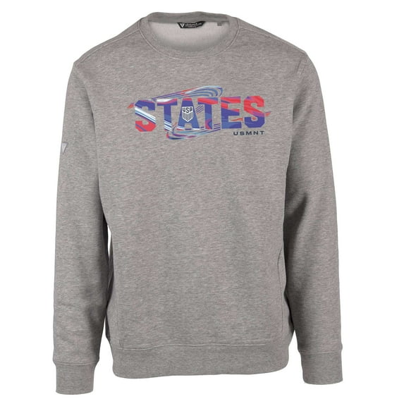Men's Levelwear Gray USMNT Zane Stateside Crew Neck Pullover Sweatshirt