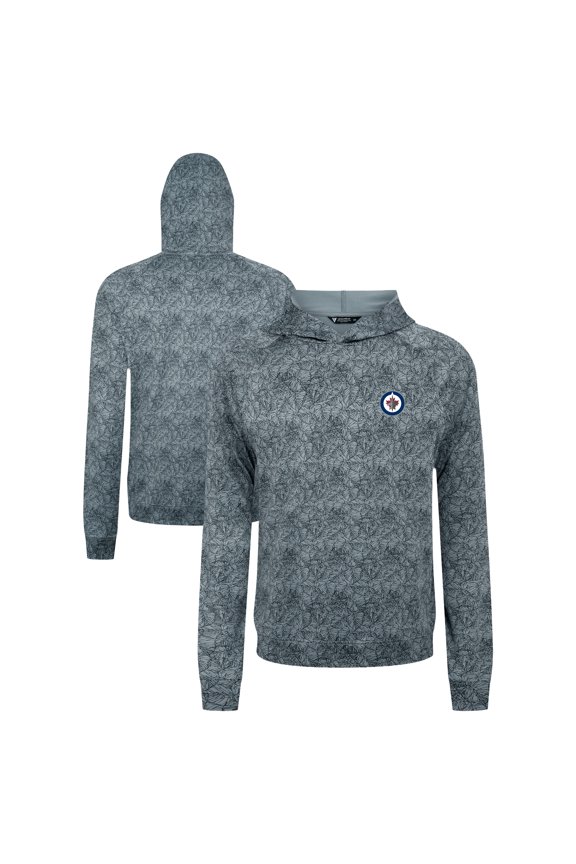 Men's Levelwear Gray Winnipeg Jets Albatross Raglan Pullover Hoodie