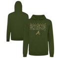 thumbnail image 1 of Men's Levelwear  Green Atlanta Braves Podium Protect Pullover Hoodie, 1 of 3