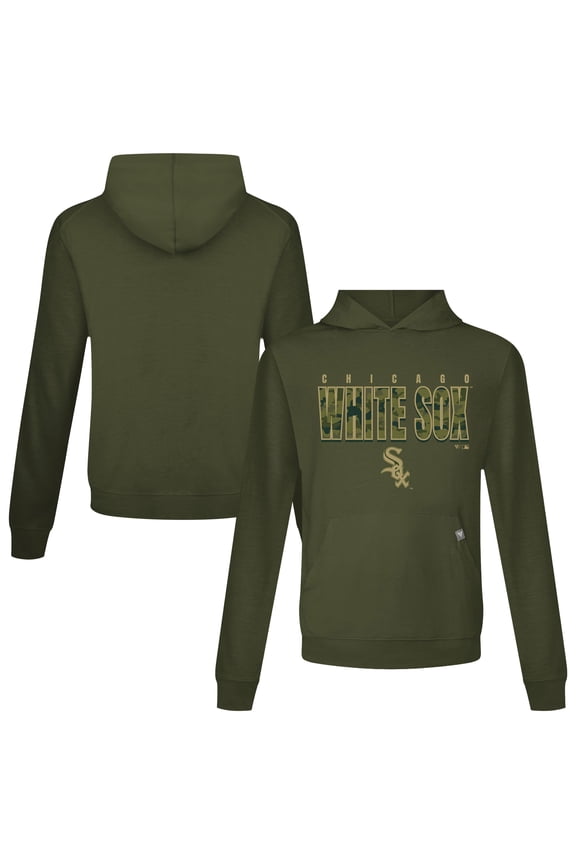 Men's Levelwear Green Chicago White Sox Relay Protect Pullover Hoodie