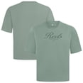 thumbnail image 1 of Men's Levelwear Green Cincinnati Reds Ethereal Oversized Luxe Signature Knit T-Shirt, 1 of 3