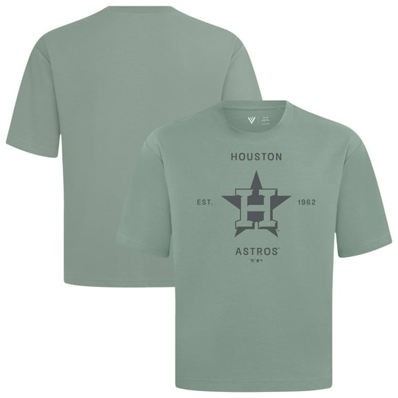 Men's Levelwear Green Houston Astros Crossway Oversized Luxe Signature Knit T-Shirt