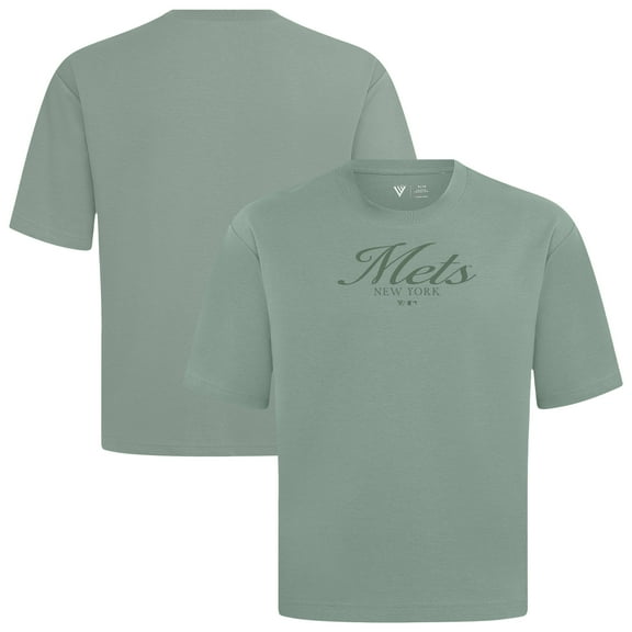 Men's Levelwear Green New York Mets Ethereal Oversized Luxe Signature Knit T-Shirt