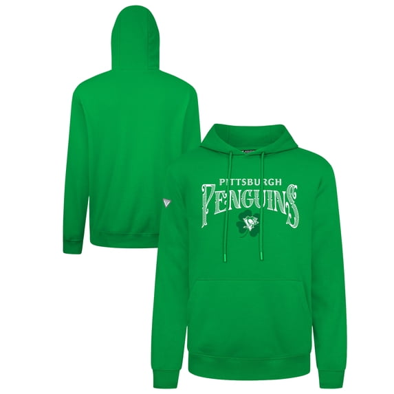 Men's Levelwear Green Pittsburgh Penguins St. Patrick's Day Podium Hoodie