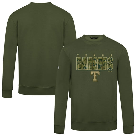 Men's Levelwear Green Texas Rangers Zane Protect Pullover Sweatshirt