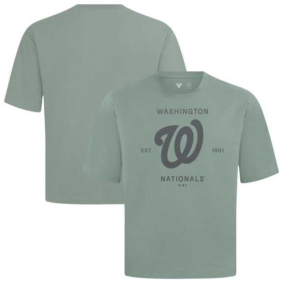 Men's Levelwear Green Washington Nationals Crossway Oversized Luxe Signature Knit T-Shirt