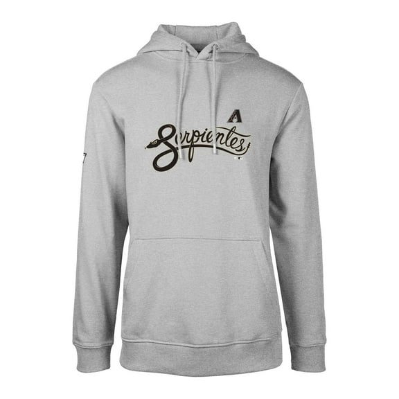 Men's Levelwear Heather Gray Arizona Diamondbacks City Connect Podium Core Logo Pullover Hoodie